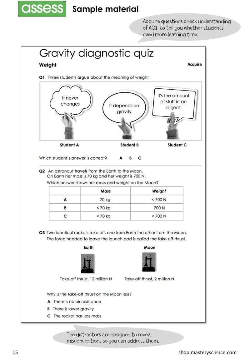 Year 7 Assess Diagnostic Quizzes